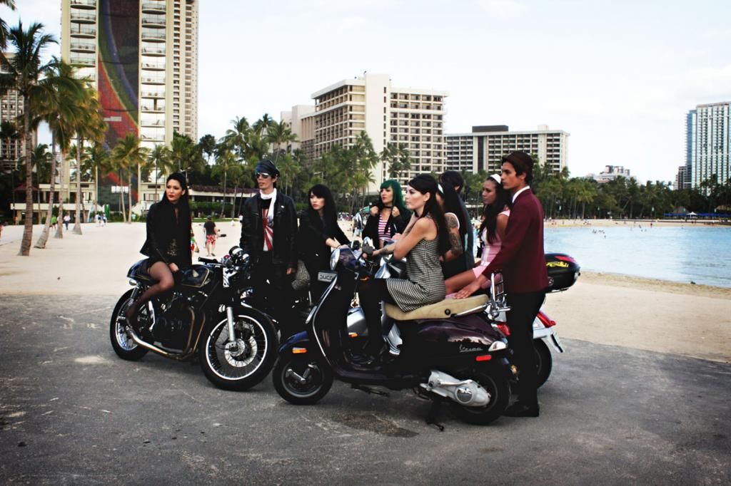 Modern Vespa Honolulu magazine photo shoot yesterday